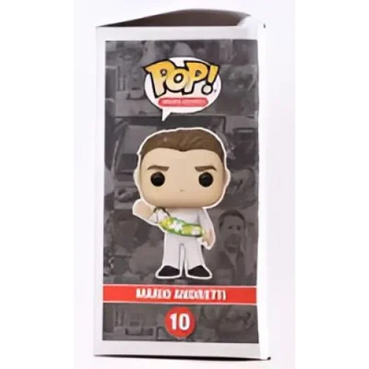 Collectible vinyl figure of Mario Andretti in racing suit from Mario Andretti Signed Funko Pop