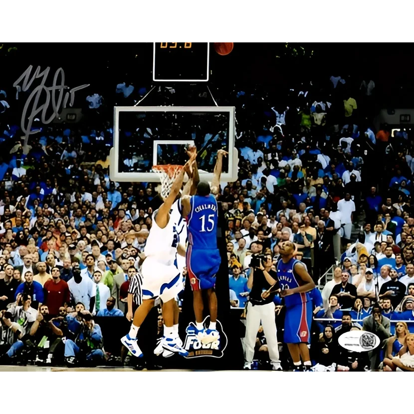 Mario Chalmers autographed Kansas Jayhawks Final Four 8x10 photo