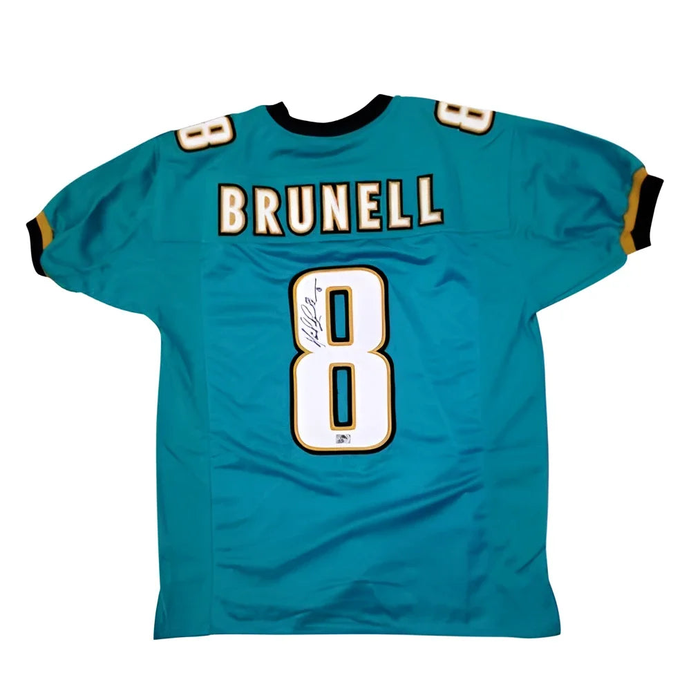 Mark Brunell autographed Jacksonville Jaguars teal custom jersey #8
