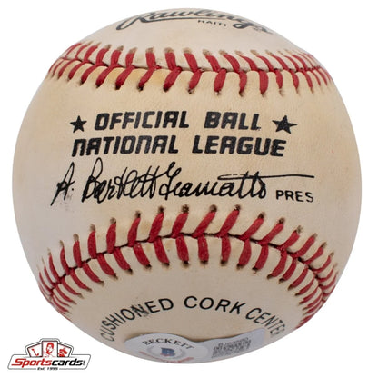 Mark Koenig signed Rawlings baseball with Beckett authentication