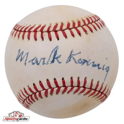 Mark Koenig signed baseball with Beckett authentication
