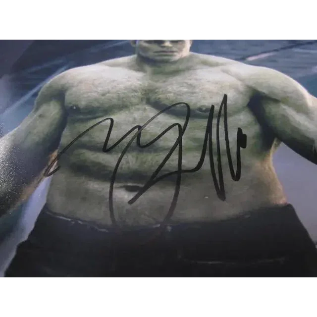 Autographed Hulk photo from Mark Ruffalo and Chris Evans Avengers collection