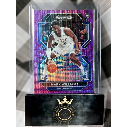 Mark Williams Duke Prizm card from Prestige Worldwide Collectibles