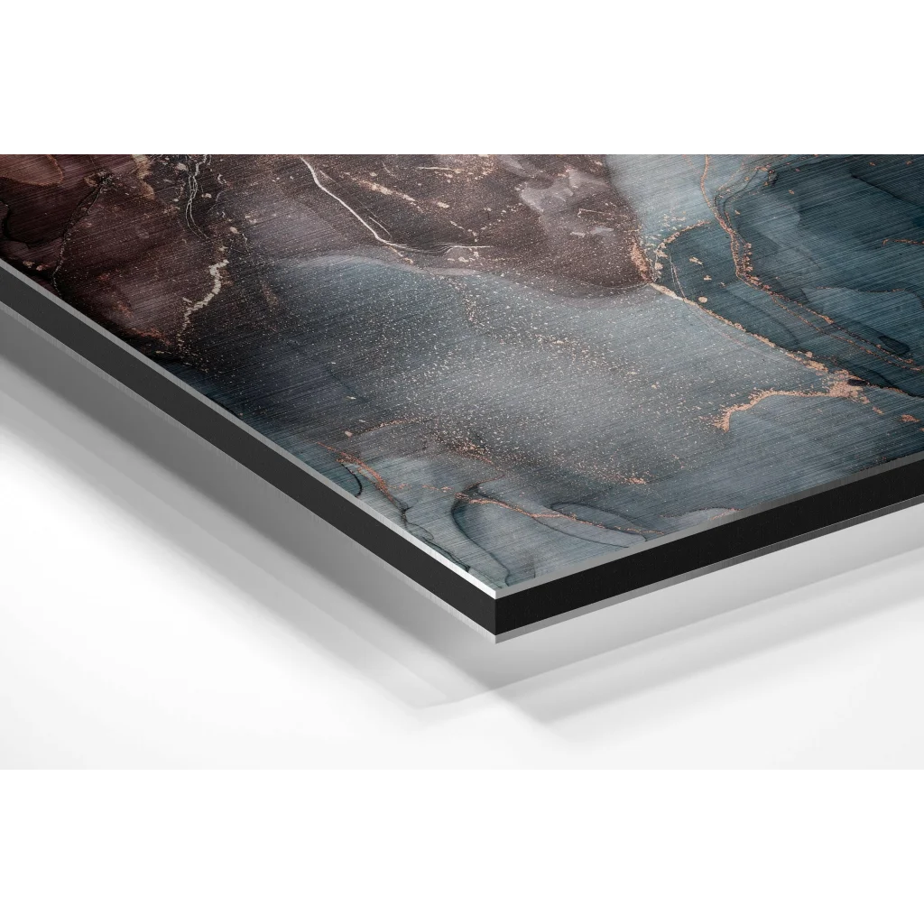 Glass Wall Art Marmoreal Brushed Aluminium Dibond Wall Art