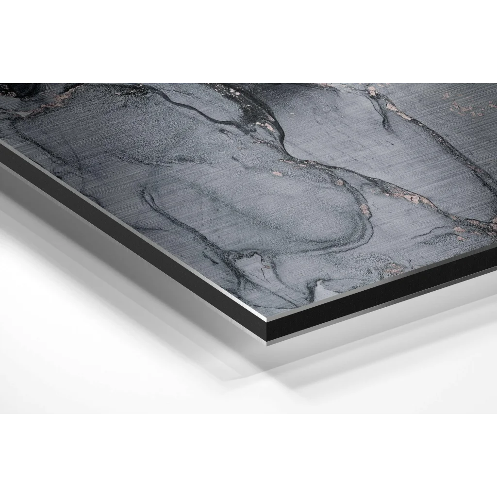 Glass Wall Art Marmoreal Brushed Aluminium Dibond Wall Art