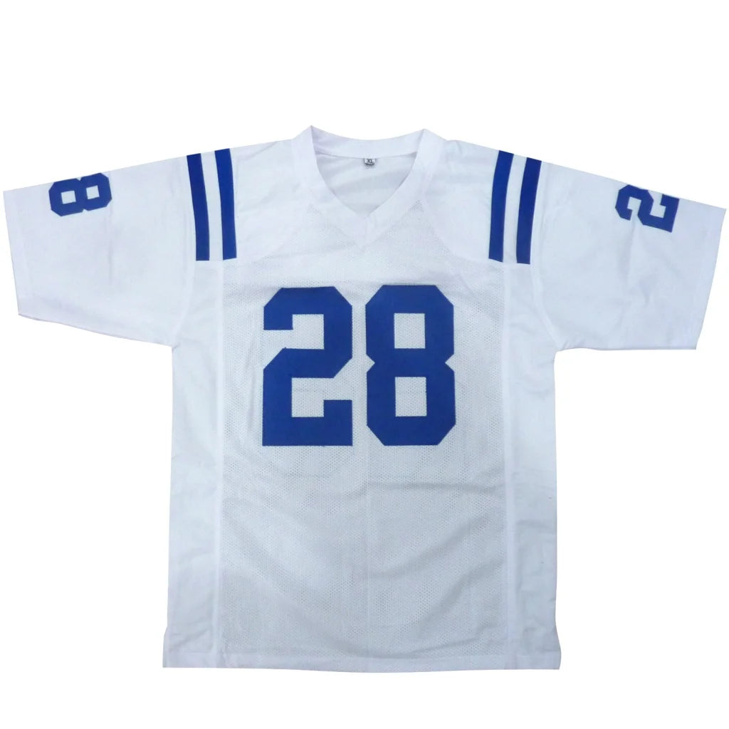Marshall Faulk autographed Indianapolis Colts white custom jersey #28