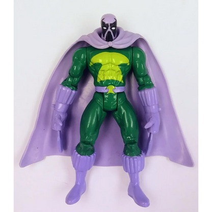 Vintage 1995 Prowler action figure in green and purple with cape