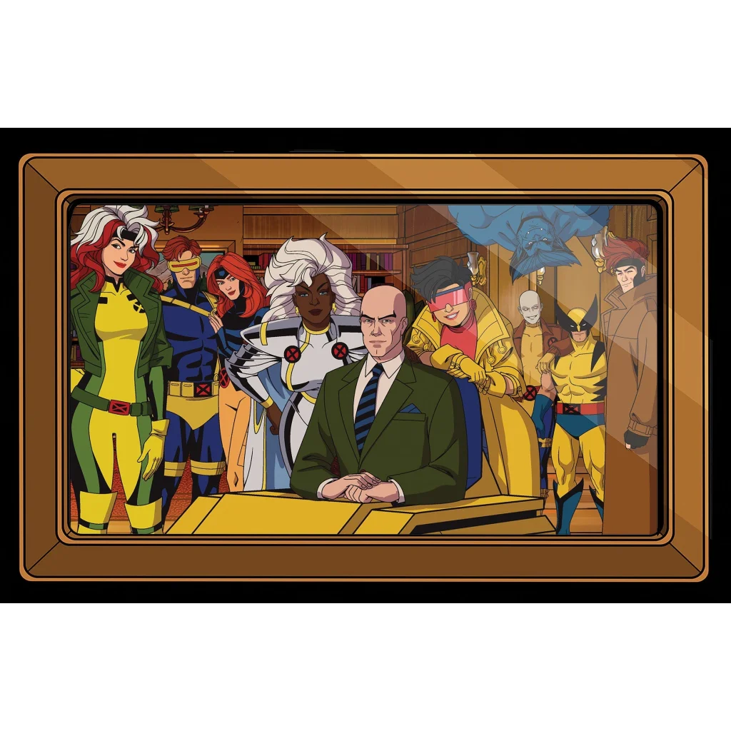 Framed group portrait of X-Men characters in animated style from Marvel Animation 3rd Printing