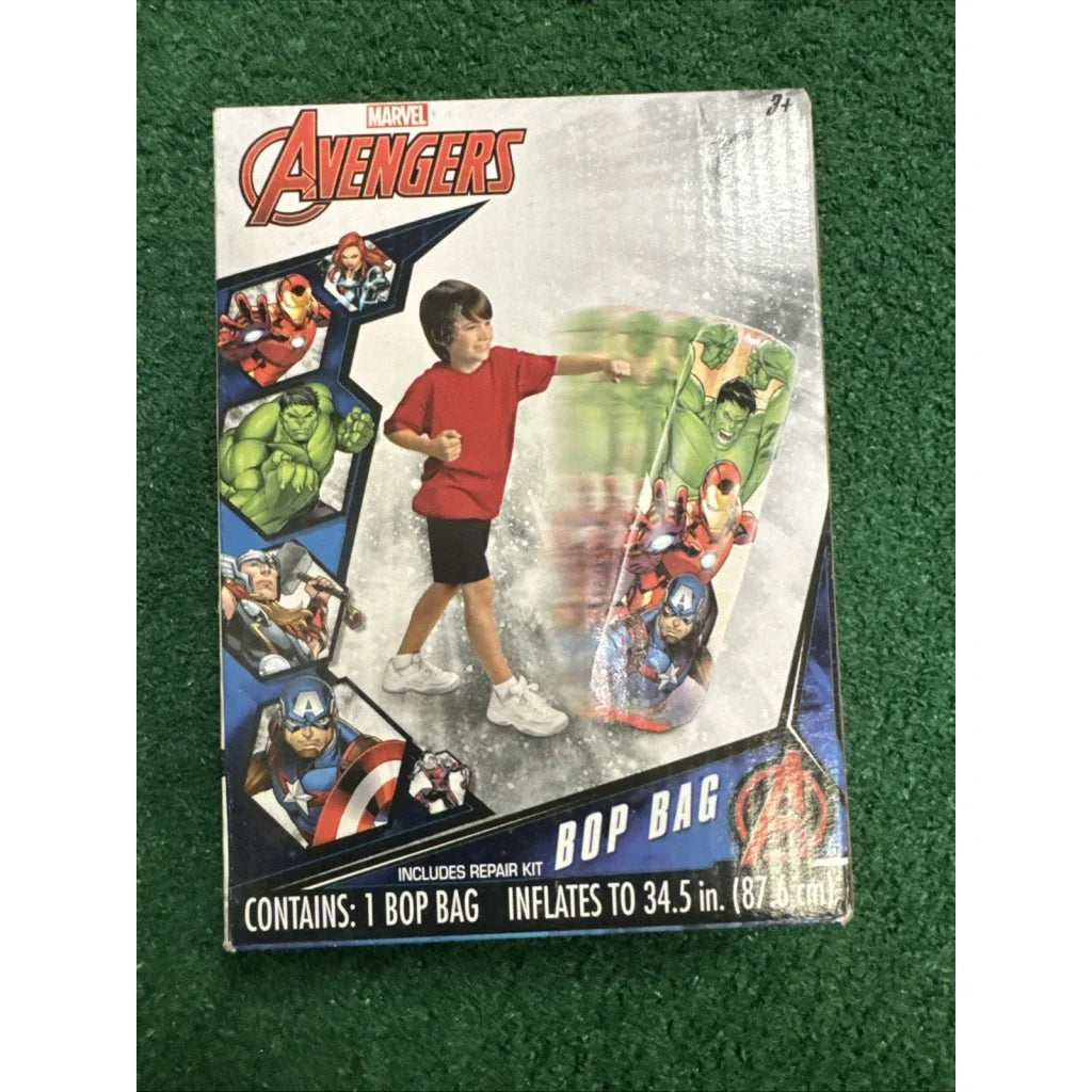 Marvel Avengers 34.5’’ inflatable bop bag with Hulk, Iron Man, Captain America