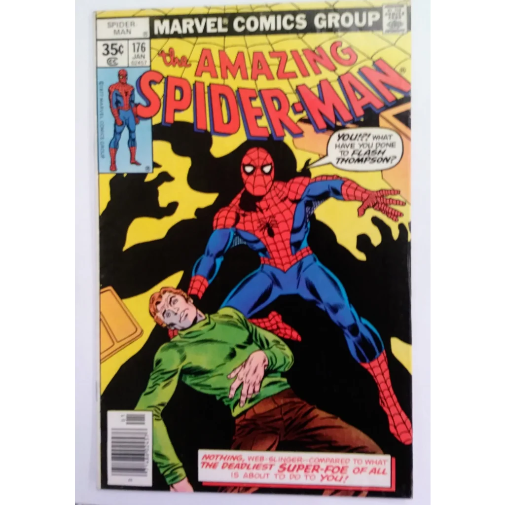 Marvel Comics Amazing Spider-Man Issue 176 comic cover with dynamic pose