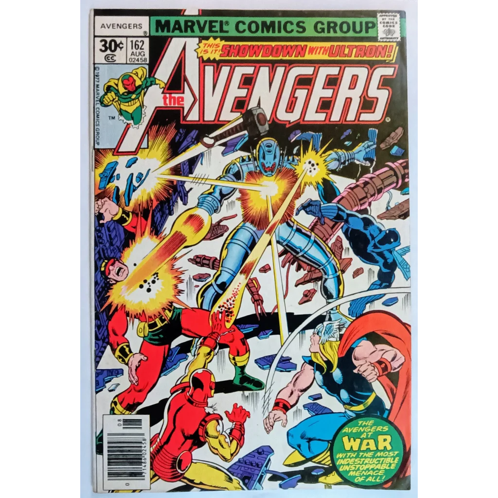 1970s Marvel Comics Avengers Issue 162 cover with Iron Man action