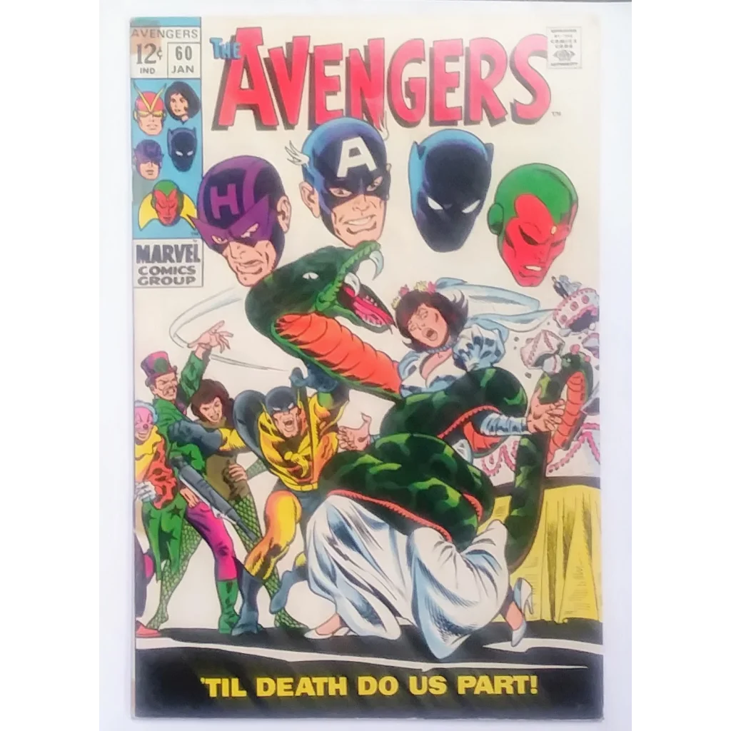 Marvel Comics Avengers 60 cover with Captain America and heroes