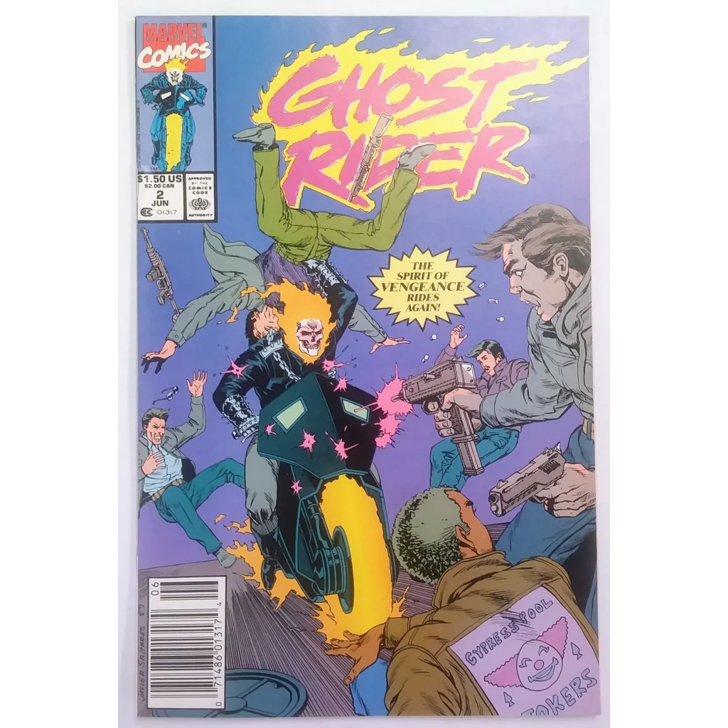 Dynamic Ghost Rider Issue 2 Marvel Comics cover with vibrant action