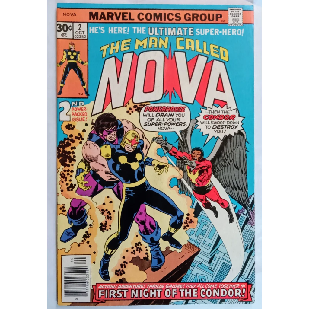 Marvel Comics Nova Issue 2 cover with Nova in action
