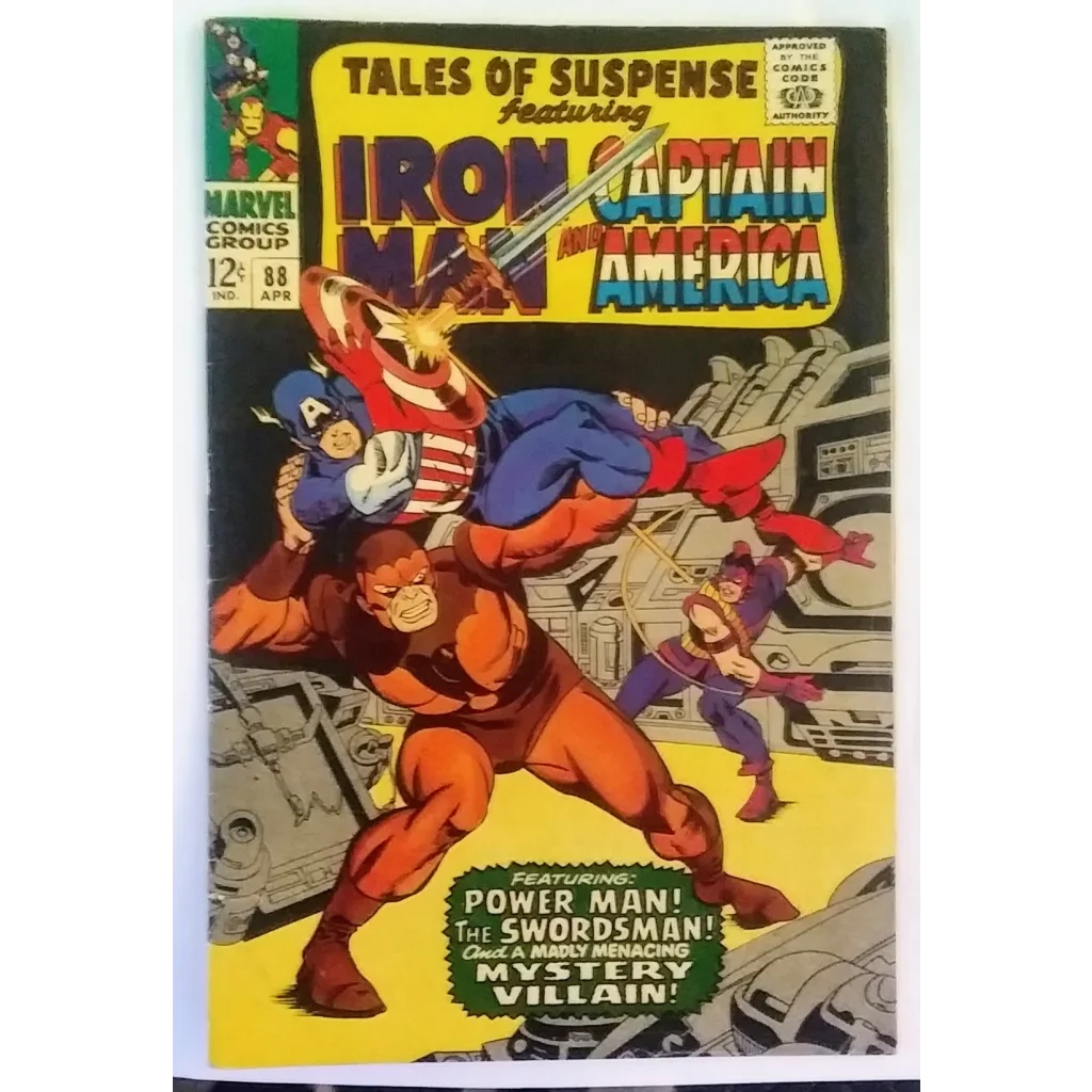 Marvel Comics Tales of Suspense #88 Iron Man Captain America action scene