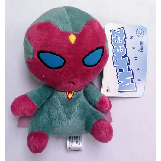Funko Mopeez Plush The Vision superhero toy with green pink design blue eyes