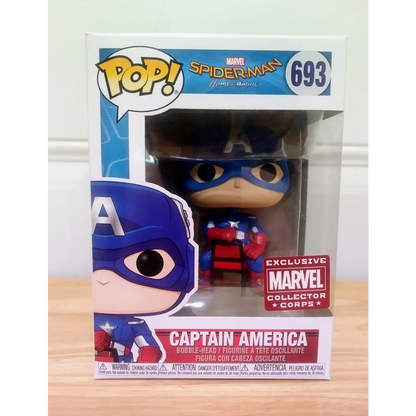 Marvel Funko Pop Captain America exclusive in blue red costume with shield