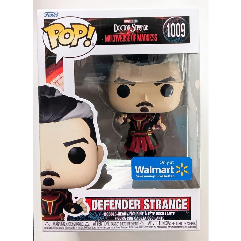 Defender Strange Marvel Funko Pop exclusive figure in red black outfit