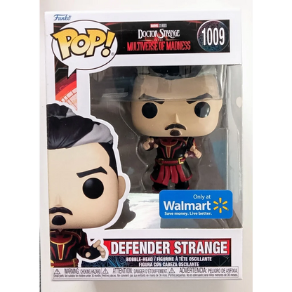 Defender Strange Marvel Funko Pop exclusive figure in red black outfit