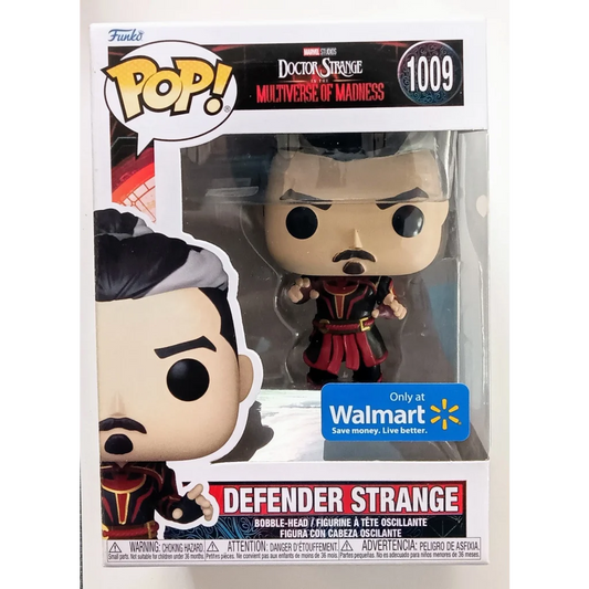 Defender Strange Marvel Funko Pop exclusive figure in red black outfit