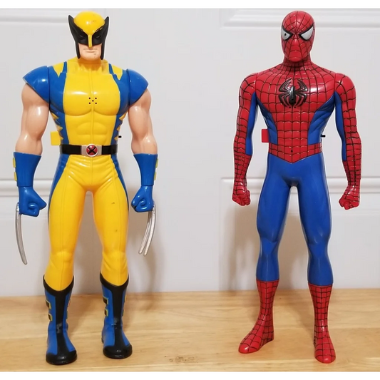 Wolverine walkie talkie toy set with yellow blue costume and claws