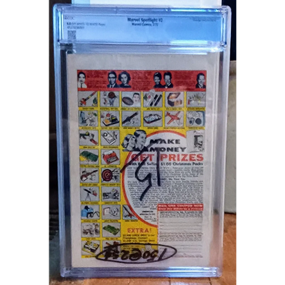 Framed Marvel Spotlight Werewolf By Night CGC 4.0 comic in acrylic