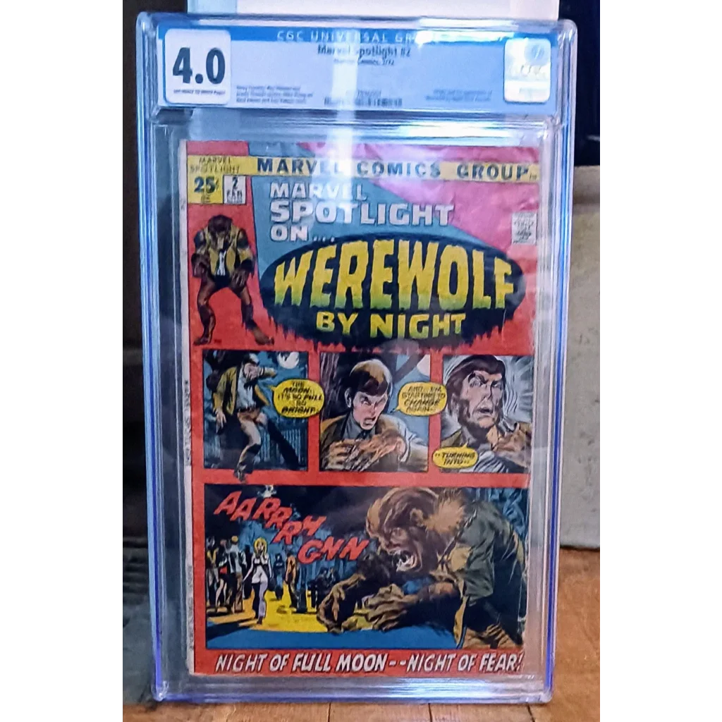 Marvel Spotlight Werewolf by Night 1972 comic graded CGC 4.0