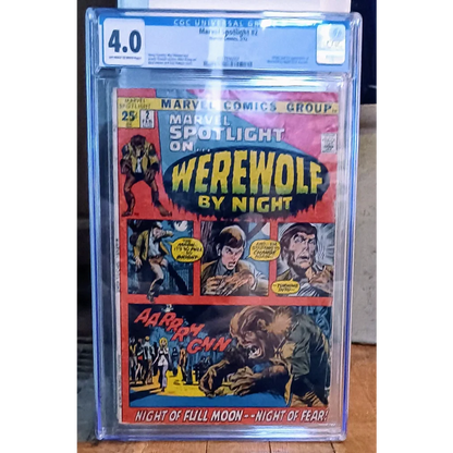 Marvel Spotlight Werewolf by Night 1972 comic graded CGC 4.0