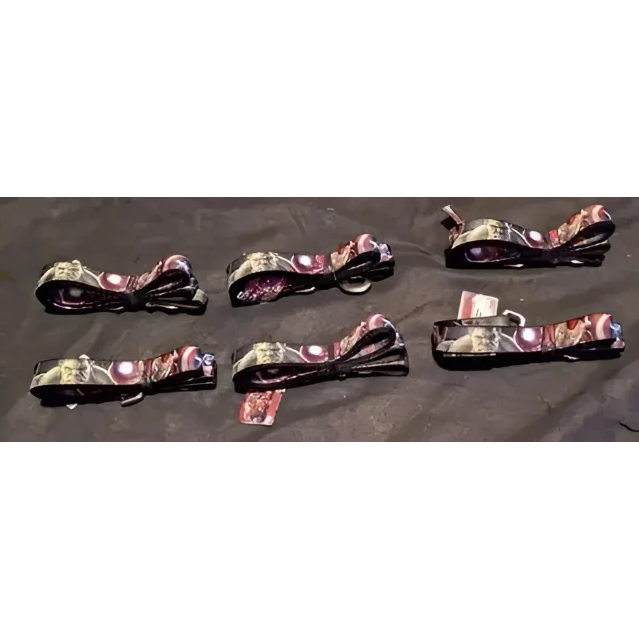 Six superhero-themed snap leashes for pets in a Marvel lot, perfect for your pet’s style