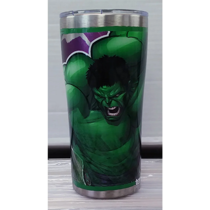Green Hulk Tervis tumbler in stainless steel, 20oz insulated