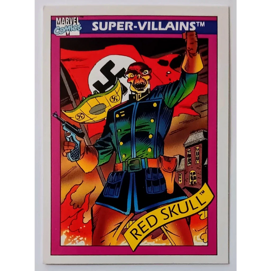 Vintage Red Skull Marvel Universe Card 1990 comic cover collectible