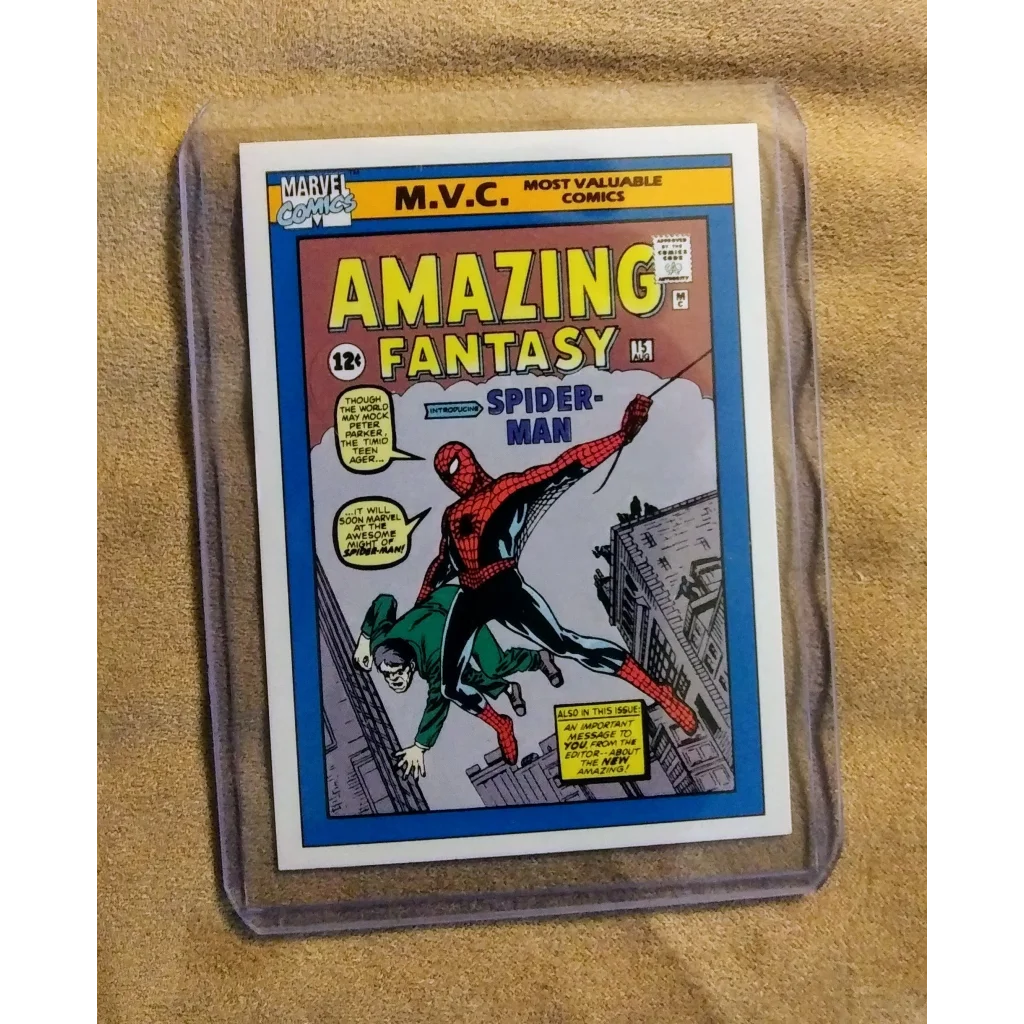 Marvel Universe Card of Spider-Mans First Appearance in Sleeve