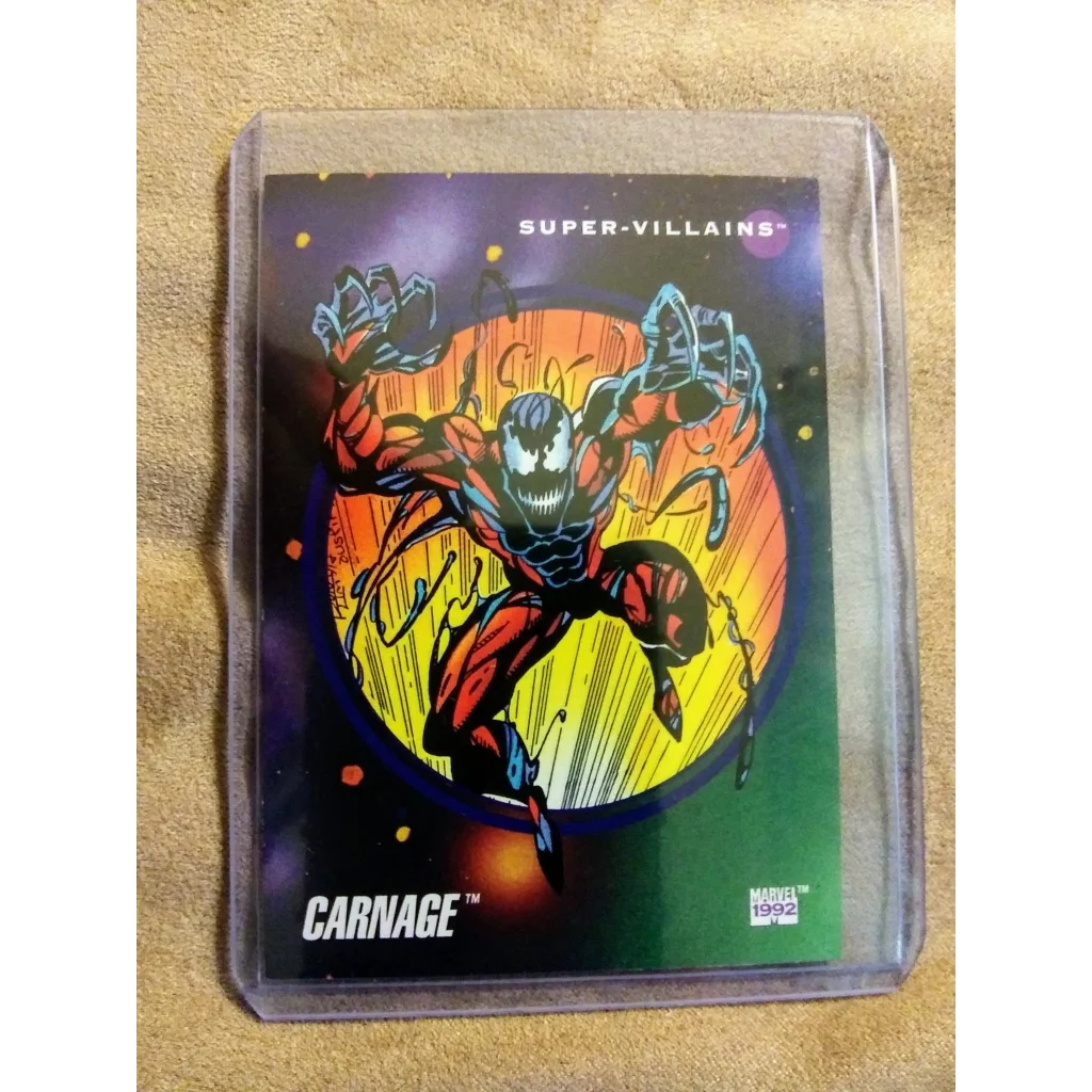 1992 Marvel Universe Card Carnage in protective sleeve