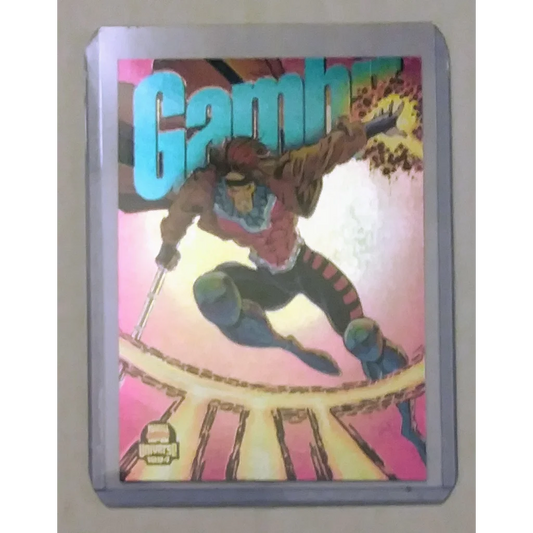 Epic 1994 Gambit Foil Marvel Universe Card #4 comic cover in action