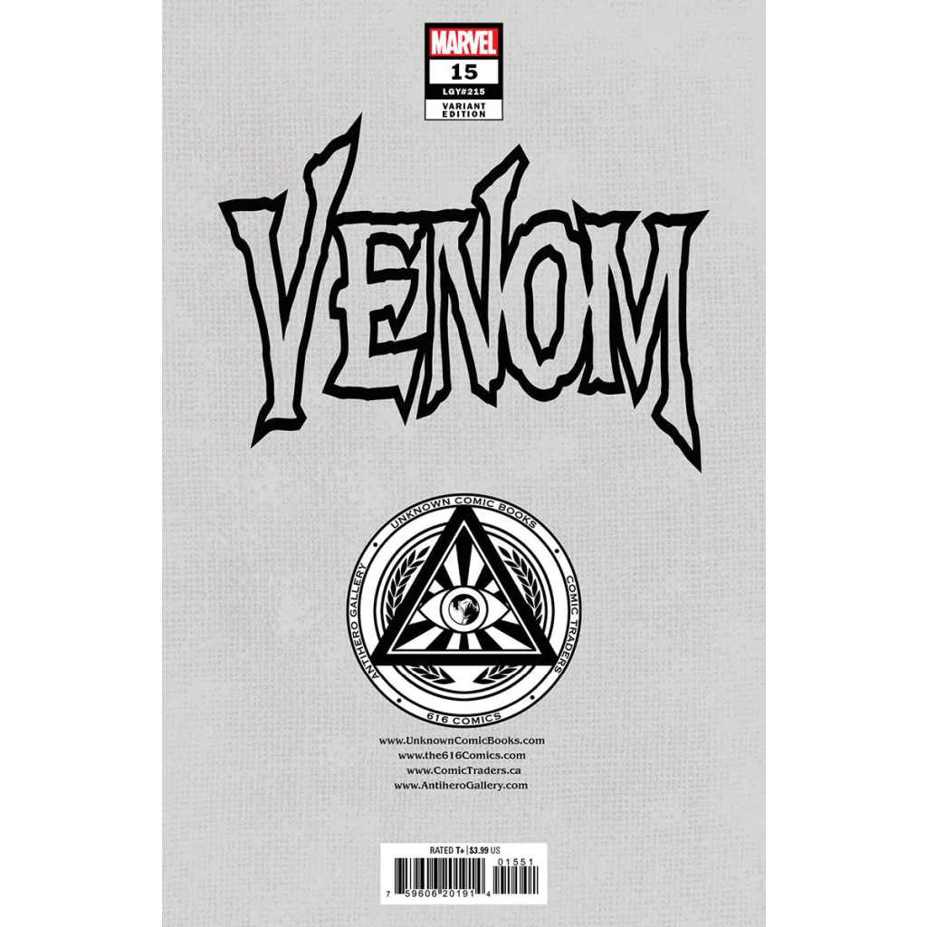 Marvel Venom #15 variant comic book cover featuring Mary Jane and Spider-Man on a mug