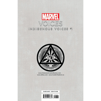 Back cover of Marvels Voices Indigenous Voices Comic Book showcasing Marvels Voices Indigenous series