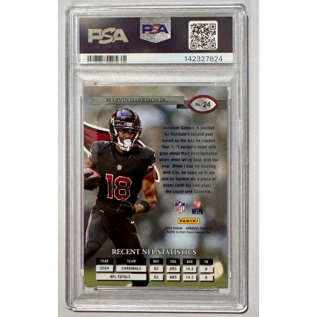 Marvin Harrison Jr. 2025 Donruss Retro 1995 PSA 9 💎 Arizona Cardinals WR