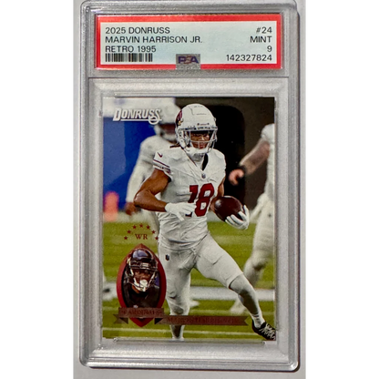 Marvin Harrison Jr. 2025 Donruss Retro 1995 PSA 9 💎 Arizona Cardinals WR