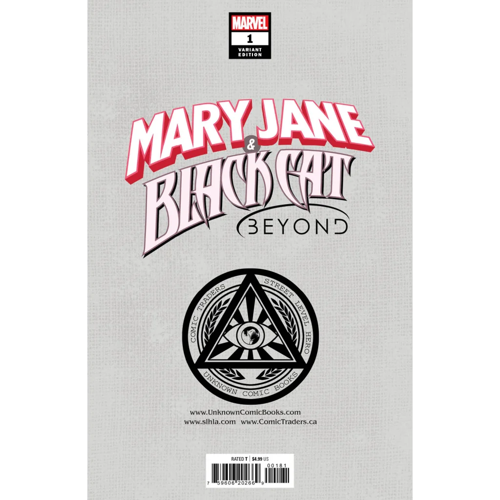 Marvel comic cover featuring Mary Jane Black Cat Beyond Marco Turini exclusive variant