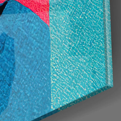 Vibrant Pop Art Cat Canvas with Cracked Glass Wall Art Finish | Modern Wall Art Decor | vintageantiquesgifts.com