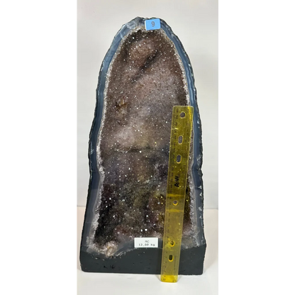 Stunning Brazilian amethyst cathedral geode with sparkling quartz crystals