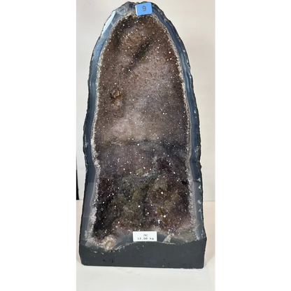 Stunning Brazilian amethyst cathedral geode with sparkling crystals
