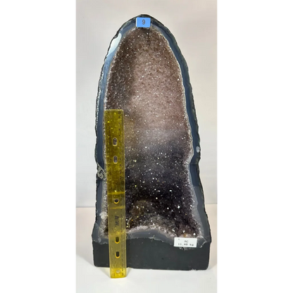Stunning 11.40 kg Brazilian amethyst cathedral geode with sparkling quartz