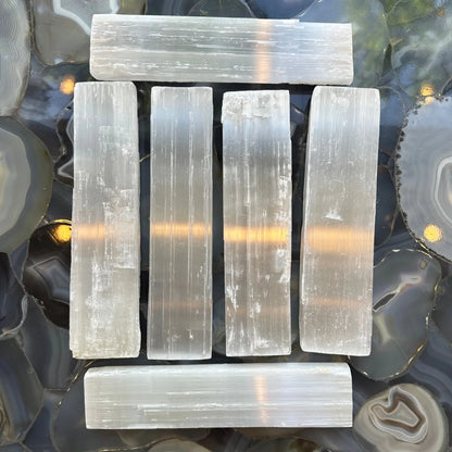 Massive rough selenite bar from Morocco 700g crystal stick