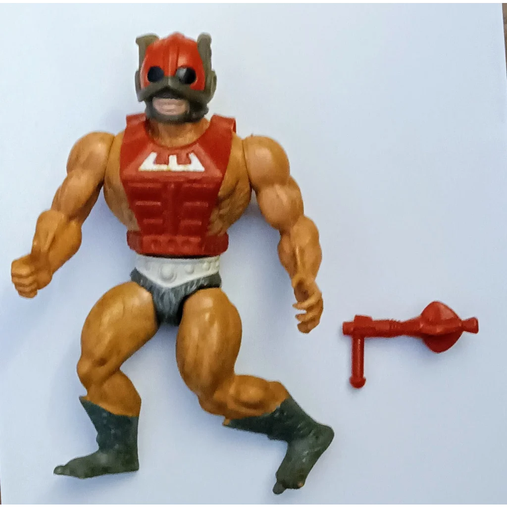Red and black Zodac Masters of the Universe action figure with mask