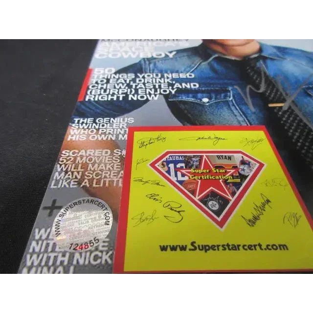 Matthew McConaughey signed GQ magazine with holographic certificate and Super Star card