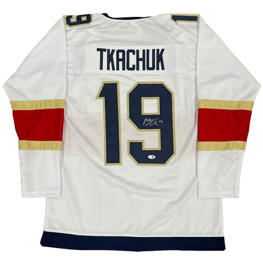 Matthew Tkachuk autographed Florida Panthers custom hockey jersey white #19