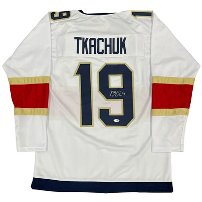Matthew Tkachuk autographed Florida Panthers custom hockey jersey white #19