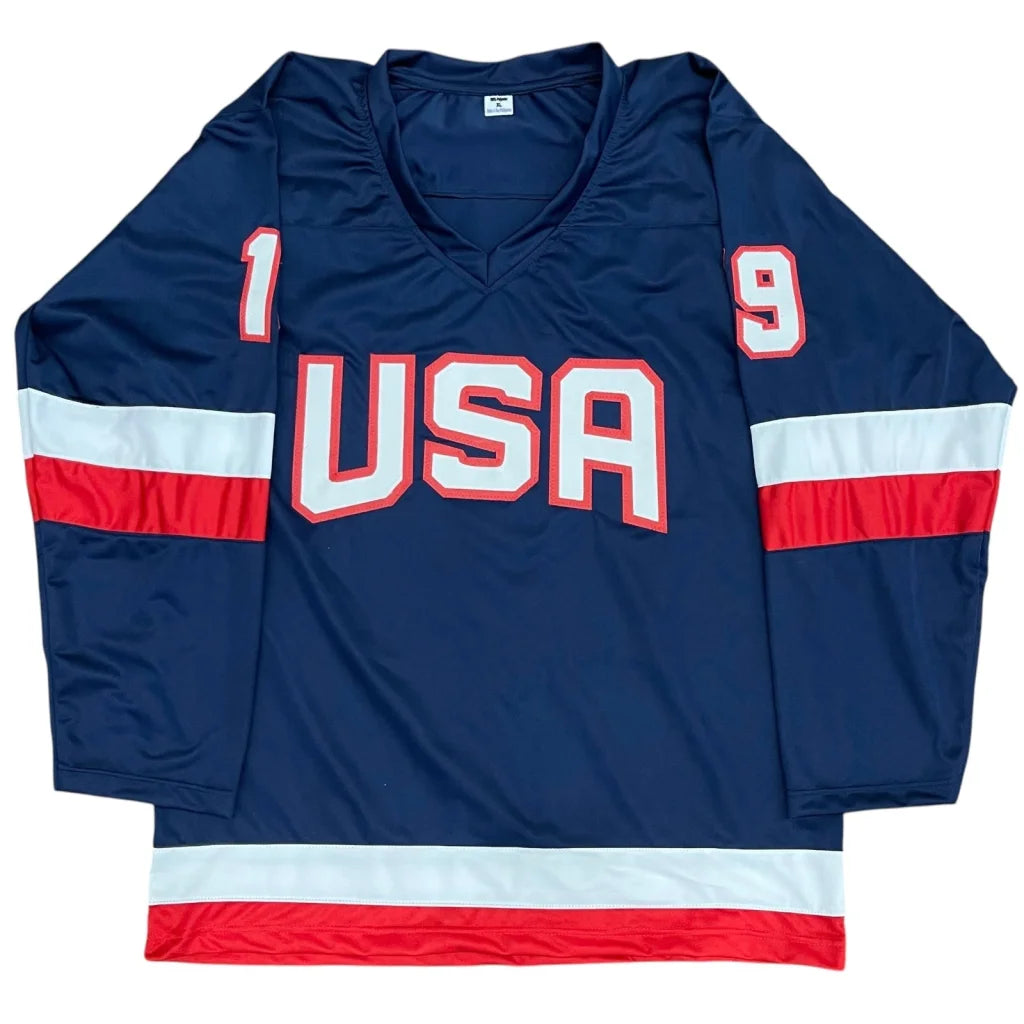 Matthew tkachuk autographed team usa custom jersey blue #19