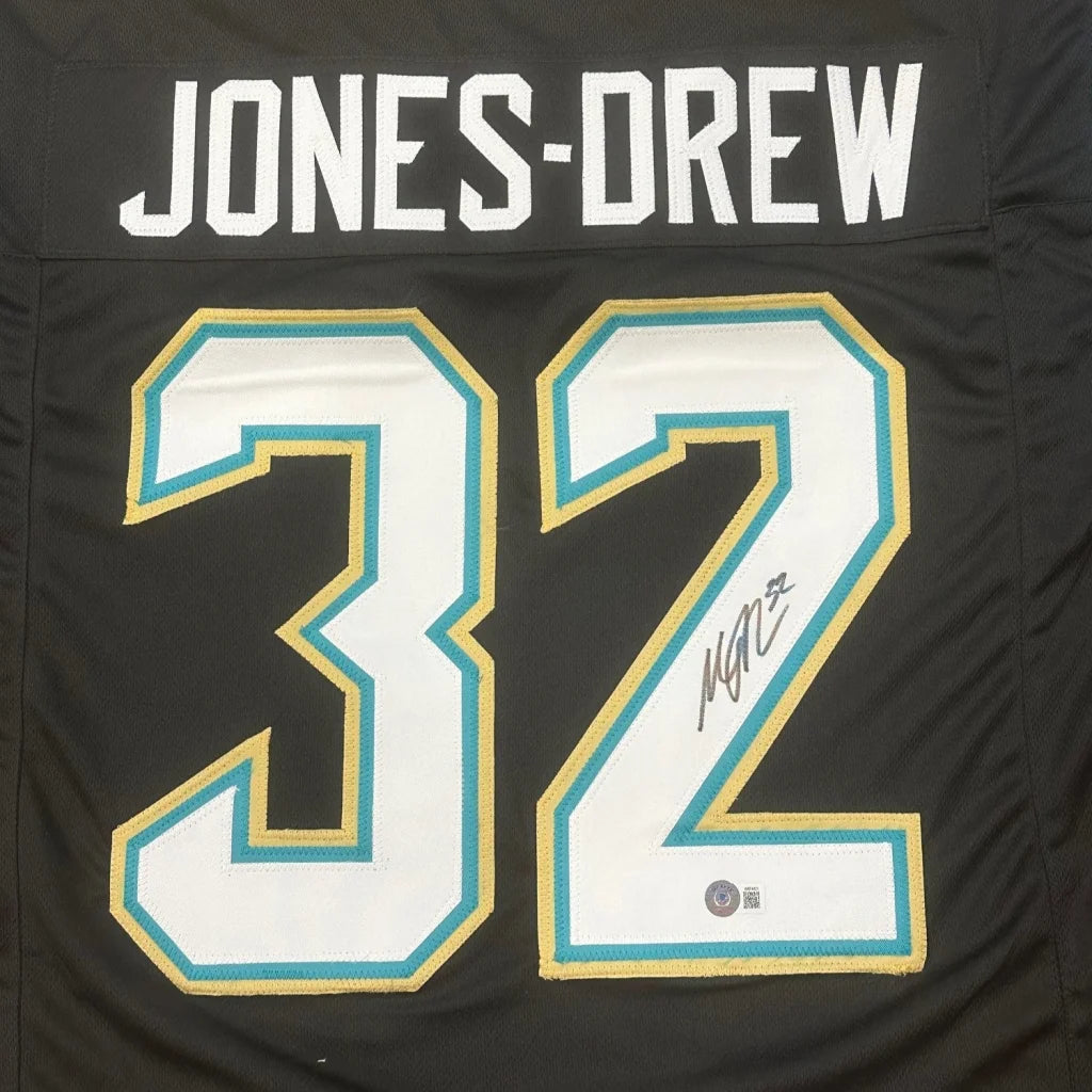 Maurice Jones-Drew autographed Jacksonville custom jersey #32 in black and teal